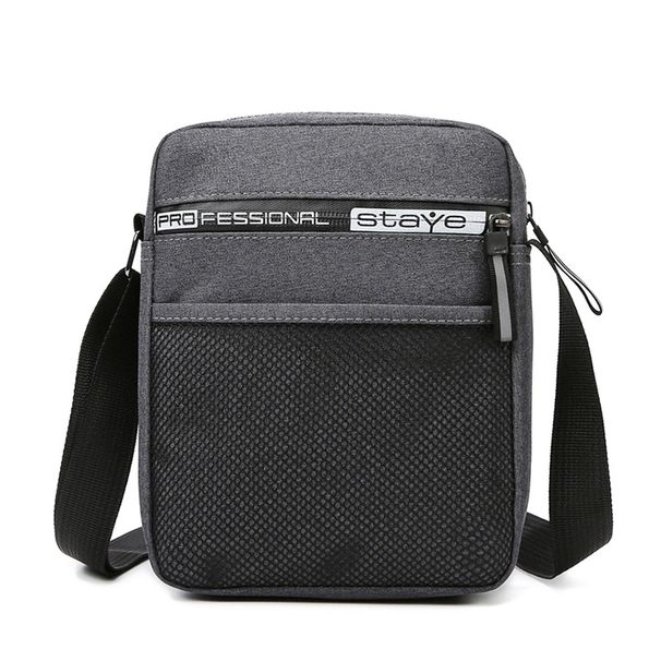 Men's Waterproof Oxford Shoulder Bag - Slim Business Crossbody Sling Bag With Adjustable Strap For Work & Travel (Black, Blue, Light Gray, Dark Gray)_viptrois.com