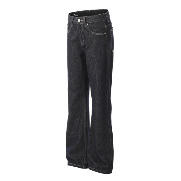 Men's Clothing Blue Retro Classic Loose Jeans High Street Straight Cleanfit Trousers_viptrois.com
