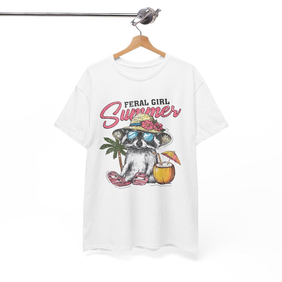 Feral Girl Summer T-Shirt Mens Womens Tees Top - The Funniest Tee To Lighten Any Mood Shirt_viptrois.com