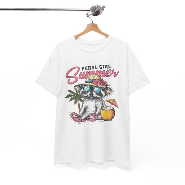 Feral Girl Summer T-Shirt Mens Womens Tees Top - The Funniest Tee To Lighten Any Mood Shirt_viptrois.com