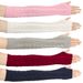 Women's Fingerless Knit Gloves - Acrylic Wool, Long & Twisted 8-Shaped Design, Warm Arm Sleeves For Autumn & Winter Breathable & Stylish, Unisex Fit_viptrois.com