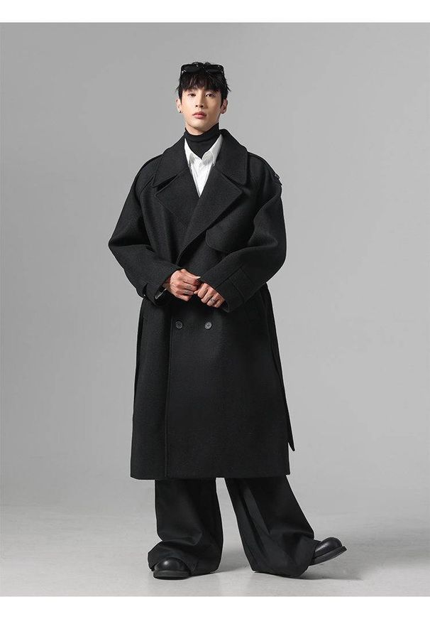 2025 New Autumn And Winter Mid To Long High-end Woolen Coat, Korean British Windbreaker, Loose Jacket_viptrois.com