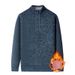 Classic Velvet-Lined Cardigan For Men – Thick Winter Sweater (Light Gray/Dark Gray/Dark Blue/Dark Red/Brown, M-3XL)_viptrois.com