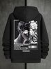 Men's Autumn And Winter Casual Fashion Loose Hooded Sweatshirt Van Gogh Famous Painting Print Warm Long Sleeved Pullover_viptrois.com