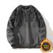 Men's Fleece Gradual Change Sweater, Casual Youth Round Neck Thickened Long-sleeved T-shirt_viptrois.com
