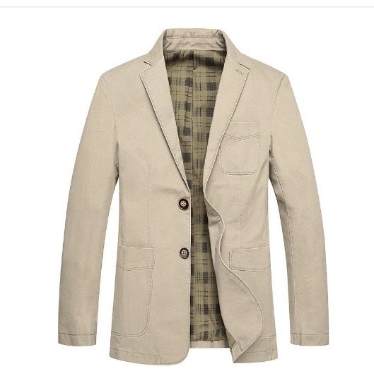 Men's Casual Blazer Jacket - Cotton Slim Fit Suit Coat For Autumn & Winter - Lightweight Office & Leisure Blazer_viptrois.com