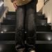 Men's Clothing Men's High-End Straight Leg Jeans Trendy Wide Leg Pants Loose Fit High Street Style Spring Autumn Fashion_viptrois.com