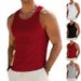 Men's Ribbed Slim Fit Sleeveless Shirt - Breathable Muscle Tank Top For Gym Workout & Summer Training_viptrois.com