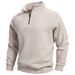 Loom 2025 New Autumn Winter European And American Half-Zip Stand Collar Trendy Versatile Fleece-Lined Men's Sweatshirt_viptrois.com