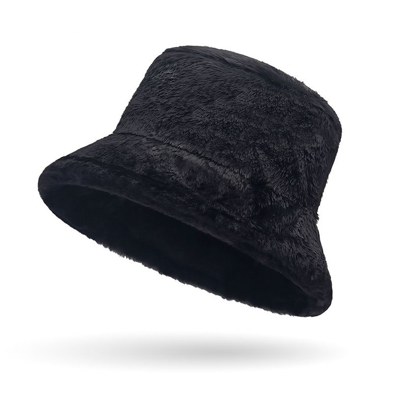 New Plush Bucket Hat For Women In Autumn And Winter Thickened And Warm Fur Basin Hat Fashionable And Versatile Leopard Print Hat_viptrois.com