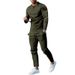 European Clothing Spring And Autumn Two-piece Set, Round Neck, Sleeved T-shirt, Long Pants, Casual Men's Sportswear_viptrois.com