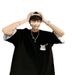 pure Cotton Cat T-shirt Trendy Brand American High Weight Short Sleeved Men's Summer Couple Outfit With Seven_viptrois.com