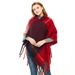 Unisex Thickened women's shawl loop yarn coarse tassel colour matching pullover cape_viptrois.com