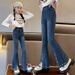 CS 04 Pearl Slit Flared Pants New Children's Miscellaneous European And American Jeans_viptrois.com