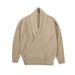 Autumn And Winter Solid Color Large V Neck Drape Personality Sweater Men's Loose Lazy Style Casual Knitted Sweater Jacket_viptrois.com