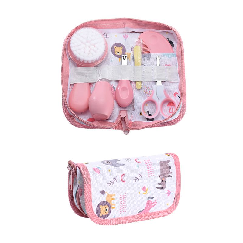 Mother & Kids Baby Care Cloth Bag Set Baby Nasal Aspirator Nail Clippers Cartoon Set Daily Cleaning Supplies Care Package_viptrois.com