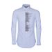 Slim Fit Cotton Blend Shirt With Gold Crystal Rhinestone Face Design Long Sleeves Basic Casual Modern Comfortable Business Style_viptrois.com