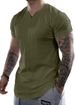 Dokotoo Men's Henley Shirt Short Sleeve Summer Casual V-Neck Cotton T-Shirt_viptrois.com