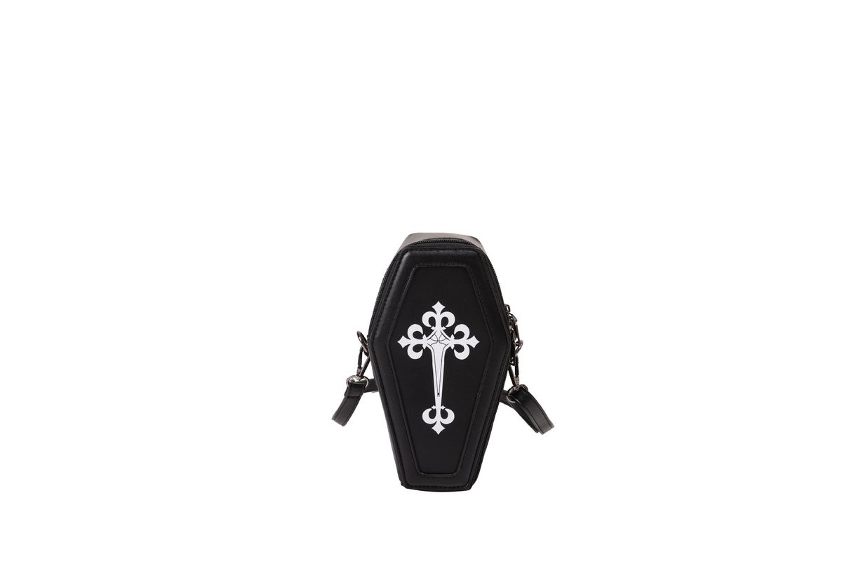 Factory for the new Halloween funny cross skull coffin rich personality single shoulder crossbody bag_viptrois.com