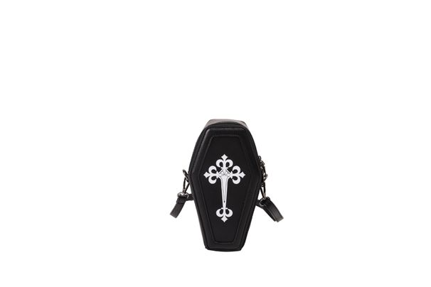 Factory for the new Halloween funny cross skull coffin rich personality single shoulder crossbody bag_viptrois.com