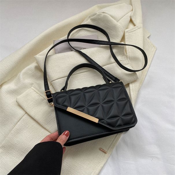 Elegant Quilted Crossbody Bag For Women - Stylish Small Shoulder Purse With Magnetic Closure, Trendy Square Handbag In Black/White/Khaki/Silver/Blue_viptrois.com