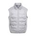 Men's Slim Fit Down Vest – Lightweight Warmth, Stand Collar, Black/Grey/Beige, S-3XL_viptrois.com