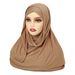 solid Color Forehead Cross Head Middle Eastern Malay Headscarf Hijab Scarf Hat_viptrois.com