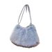 Women's Bags Autumn And Winter New Imitation Fox Fur Women's Fashion Versatile Underarm Plush Bag Casual Handbag Shoulder Bag_viptrois.com