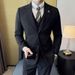 Men's Clothing Striped Two Button Suits Business Casual Three Piece Suits_viptrois.com