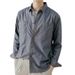 New Cross-border American Retro Denim Shirt Men's Pure Cotton Double Pocket Men's Shirt Tooling Style Long-sleeved Shirt Men's_viptrois.com