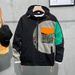 Designer Fashion Splicing Jacket Men's 2023 Autumn New Korean Version Loose Personality Hooded Trendy Men's Jacket_viptrois.com