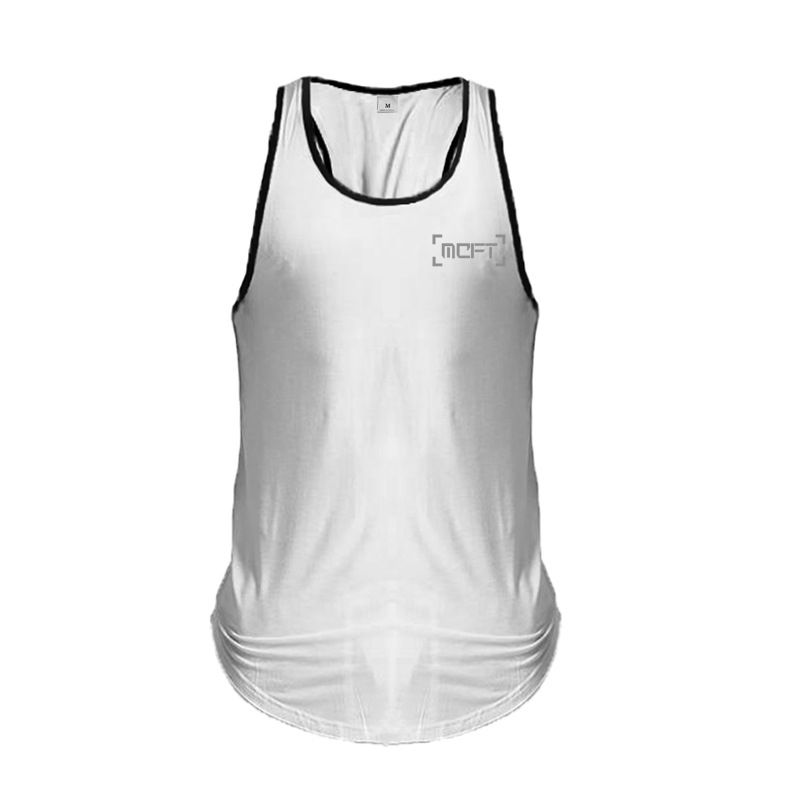 Summer Vest Men's Slim Elastic Top Sleeveless T-shirt Bodybuilding Fitness Trendy Brand MCFT Training Clothes Top_viptrois.com