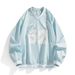Retro Digital Print V-Neck Sweatshirt For Men & Women - Soft Polyester Pullover With Long Sleeves (S-3XL, Multiple Colors)_viptrois.com