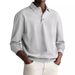 Men's Clothing Solid Color Casual Button Lapel Polo Shirt Men's Tops Bottoming Shirt_viptrois.com