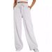 Men's Clothing Sweatpants Casual Wide Leg Sports Pants Elastic Drawstring Loose Trousers_viptrois.com