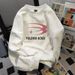 Pure Cotton American Retro Printing Crew Neck Hoodless Sweater 2025 Autumn New Loose High-end Lazy Style Top_viptrois.com