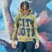 Hip Hop Retro Style Hoodie Unique Letter Print Loose Fit Zip Up Cardigan Men's Clothing_viptrois.com