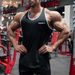 Men's Fitness Vest Slim-fit Elastic Top T-Shirt American I-shaped Back Bottom Shirt Guochao Splicing Top_viptrois.com