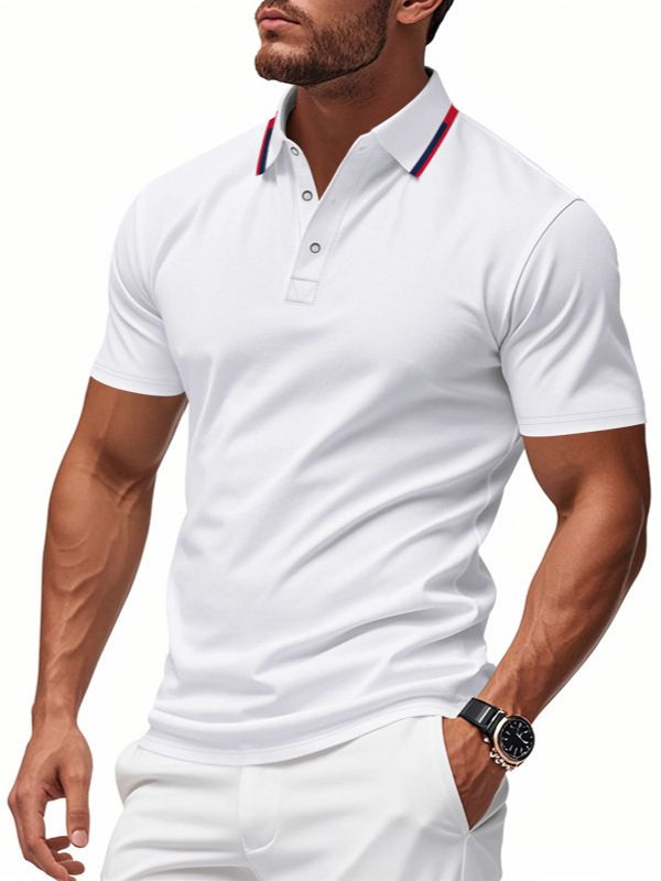 Summer Men's Quick Drying Polo Shirt Casual Business Golf Short Sleeve Breathable Sweat Wicking Size_viptrois.com