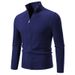 Modern Stand Collar Knit Cardigan For Men – Slim-Fit Zip-Up Pullover With Ribbed Hem_viptrois.com