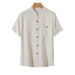 Men's Clothing Short Sleeved Shirt Trousers Suit Linen Suit_viptrois.com