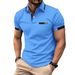 Men's Clothing New Summer T Shirt Men's Button Printing Sports Polo Shirt_viptrois.com