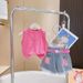 Children's Summer Suit New Style Fashionable Children's Pink Vest T Belt Raw Edge Shorts Suit Trendy._viptrois.com