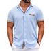 Men's Clothing Short Sleeved Plaid Fashion Casual Tops Shirts_viptrois.com