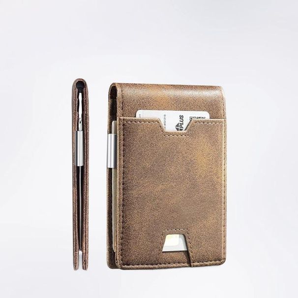 Luggage & Bags RFID Card Holder Anti Theft Men's Dollar Holder Popular Card Holder Simple And Thin Wallet_viptrois.com