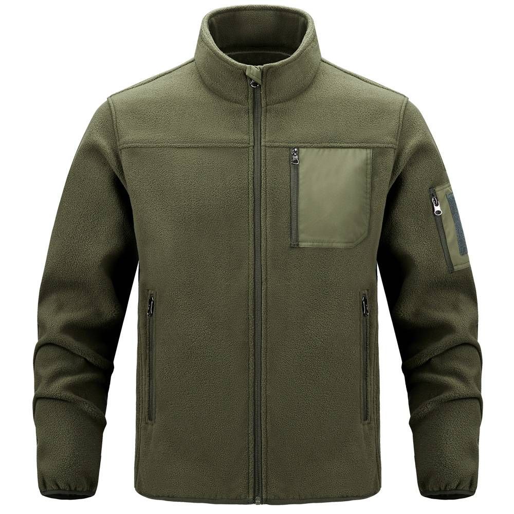 Men's Stand-up Collar Casual Outdoor Multi-bag Wavy Grain Men's Jacket Large-sized Coat Men's Wear_viptrois.com