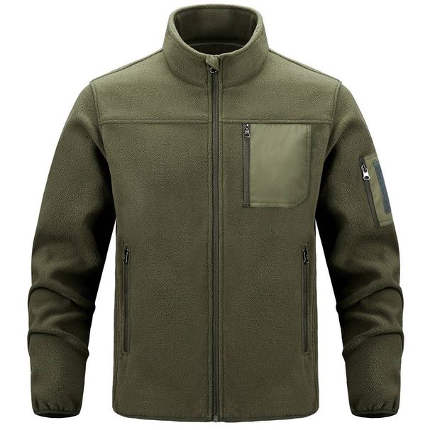 Men's Stand-up Collar Casual Outdoor Multi-bag Wavy Grain Men's Jacket Large-sized Coat Men's Wear_viptrois.com