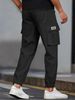 Men's Outdoor Quick-Dry Cargo Pants – Windproof Multi-Pocket Joggers For Hiking & Streetwear (Black/Khaki)_viptrois.com