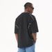 Men's Streetwear Mesh-Panel Cotton Tee – Oversized Fit, Breathable Short Sleeve (S-XXL, 240GSM, Black/White)_viptrois.com