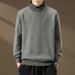 Pure Gold Coin Autumn Winter Men's Thick Shirt Knitted Two-Piece Sweater Denim Turn-Down Collar -55 Group 9 Cross-Border_viptrois.com